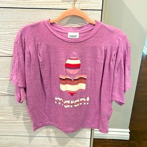 Isabel Marant Etoile Kyanza Tee in Lilac